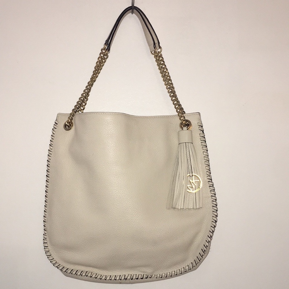 Michael Kors Cream Color Leather Bag